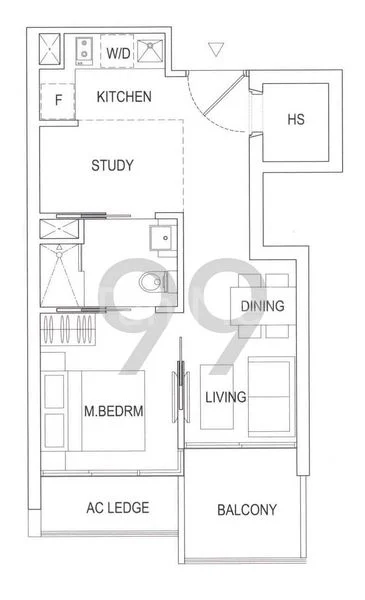 1+1 Bed Condo for Rent in  Robinson Suites - Image 9