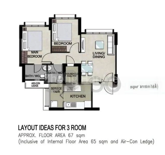 3 Room (3A) HDB for Rent in  818B Choa Chu Kang Avenue 1 - Image 16