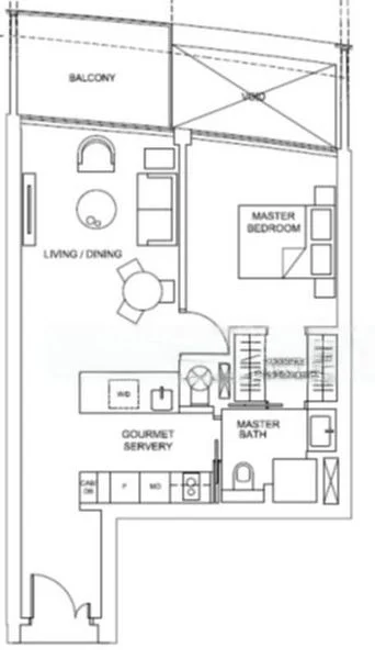 1 Bed Apartment (Condo) for Rent in  Marina One Residences - Image 13