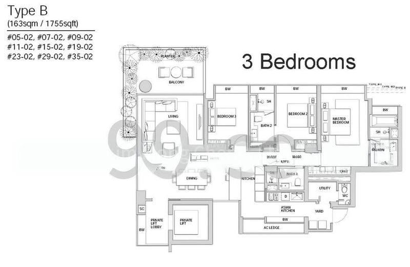 3 Bed Condo for Sale in  Centennia Suites - Image 10