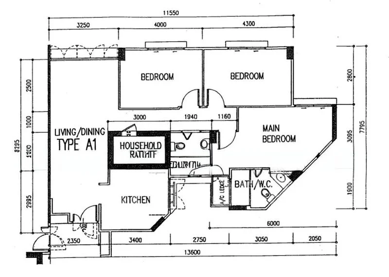 4 Room (4A) HDB for Rent in  473 Segar Road - Image 4