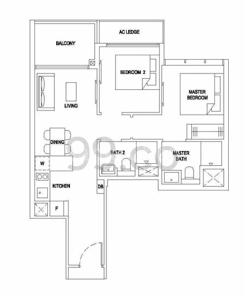 2 Bed Apartment (Condo) for Rent in  The Florence Residences - Image 12