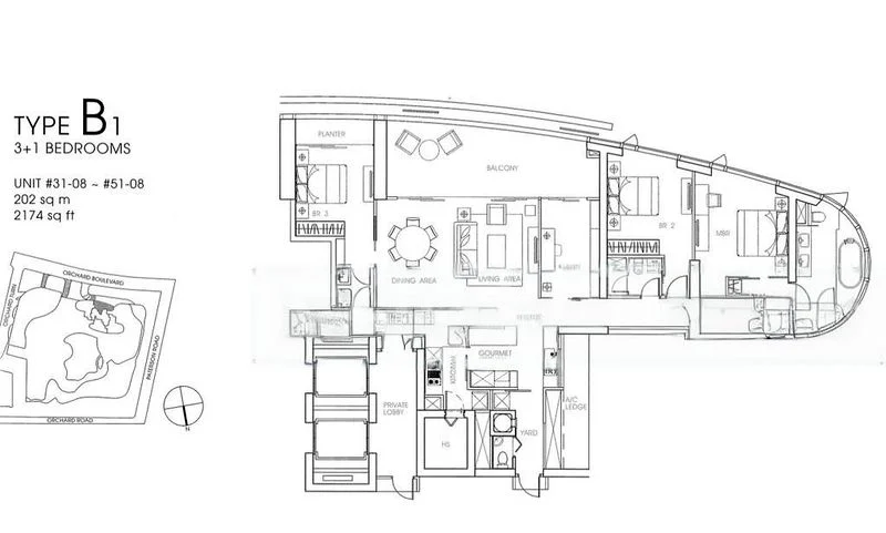 4 Bed Condo for Rent in  The Orchard Residences - Image 7