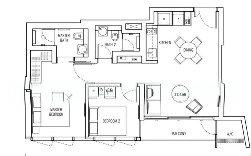 2 Bed Condo for Rent in  Echelon - Image 10