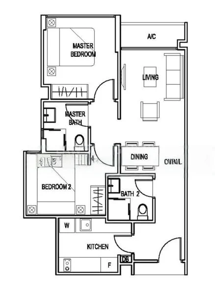 2 Bed Apartment (Condo) for Rent in  Space @ Kovan - Image 9