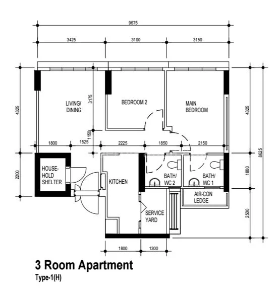 3 Room (3A) HDB for Sale in 609C Tampines North Drive 1 - Image 8
