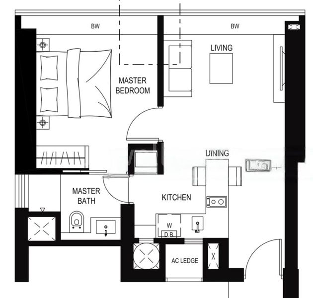 1 Bed Condo for Rent in  8 Saint Thomas - Image 5
