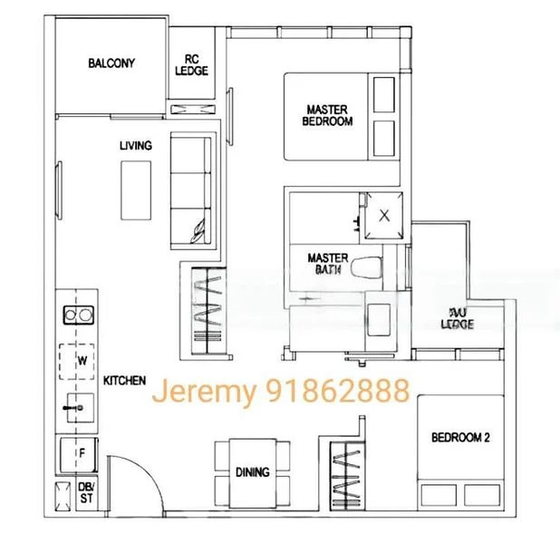 2 Bed Condo for Rent in  Sims Urban Oasis - Image 18