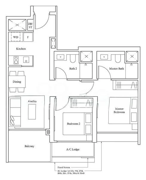 2 Bed Condo for Rent in  Avenue South Residence - Image 12