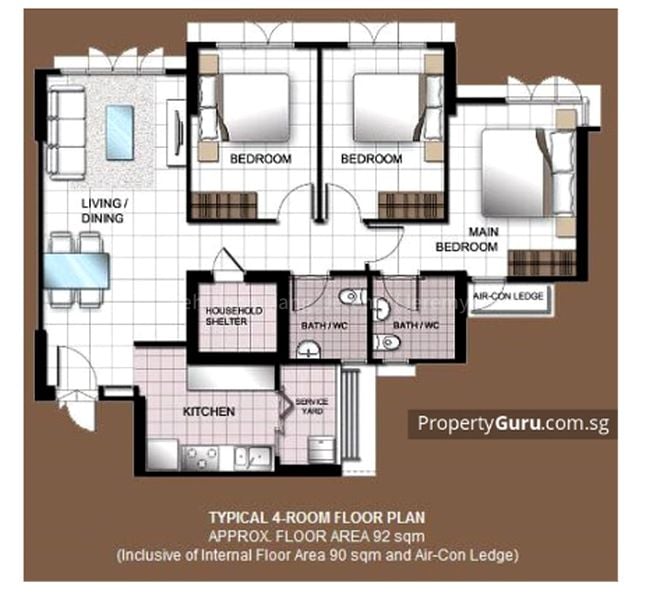 4 Room (4A) HDB for Sale in  451A Sengkang West Way - Image 6