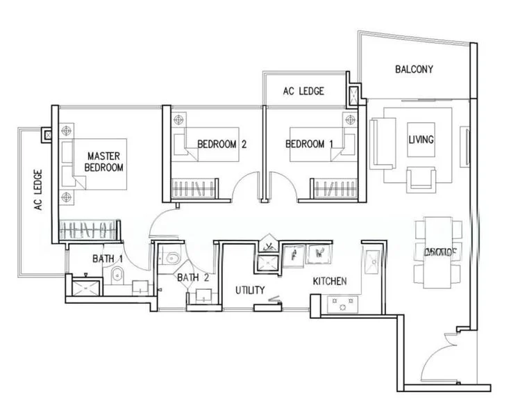 3 Bed Condo for Rent in  Eight Riversuites - Image 5