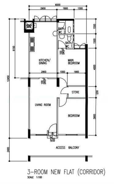 3 Room (3NG) HDB for Sale in 401 Hougang Avenue 10 - Image 7