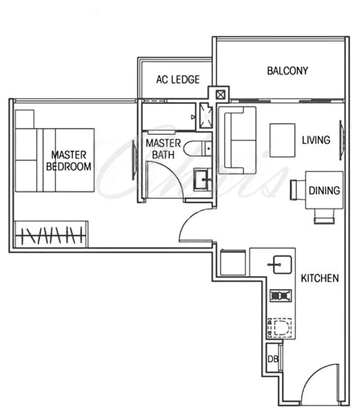 1 Bed Condo for Rent in  Vacanza @ East - Image 12