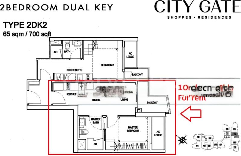 2 Bed Apartment (Condo) for Sale in  City Gate - Image 14