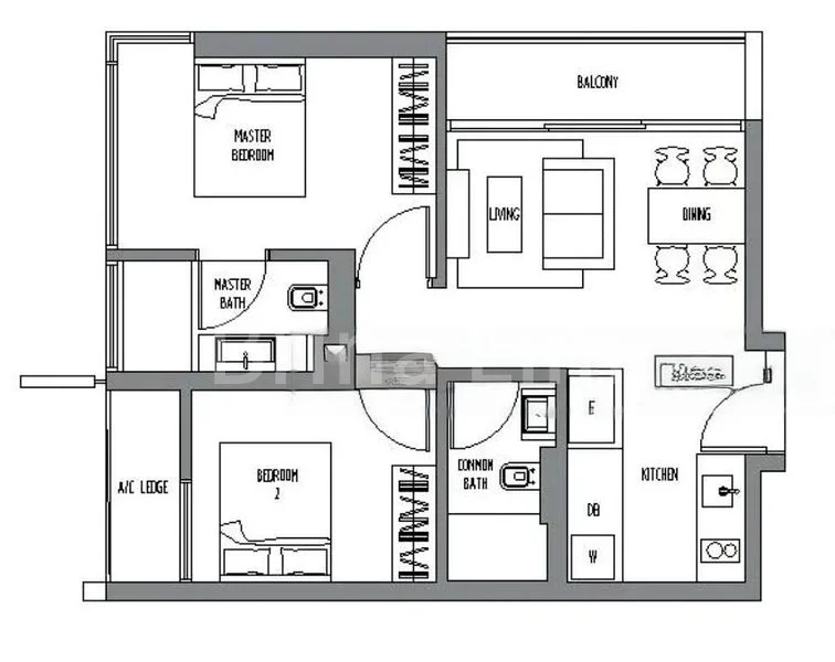 2 Bed Condo for Rent in  Sennett Residence - Image 8