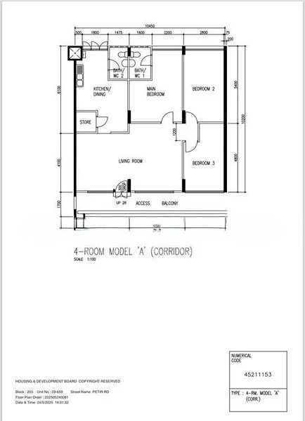 4 Room (4A) HDB for Sale in 203 Petir Road - Image 11