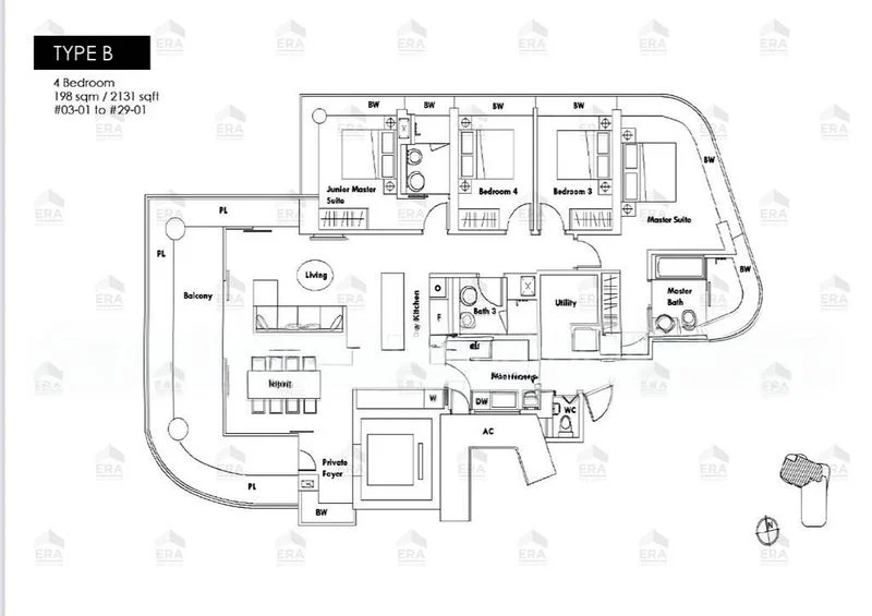 4 Bed Condo for Rent in  Skyline 360 @ Saint Thomas Walk - Image 14