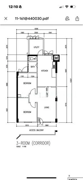 3 Room (3I) HDB for Rent in  30 Marine Crescent - Image 9