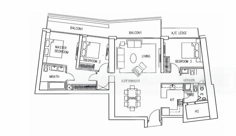 3 Bed Condo for Rent in  Marina Bay Residences - Image 12
