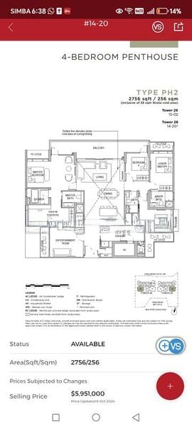 4 Bed Condo for Sale in  Sceneca Residence / Sceneca Square - Image 17