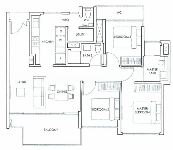 3 Bed Condo for Rent in  The Inflora - Image 11