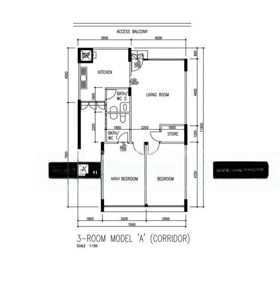 3 Room (3A) HDB for Sale in  636 Veerasamy Road - Image 11