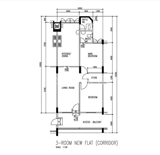 3 Room (3NG) HDB for Sale in 102 Jurong East Street 13 - Image 10