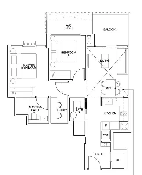 2 Bed Condo for Rent in  Ki Residences At Brookvale - Image 20