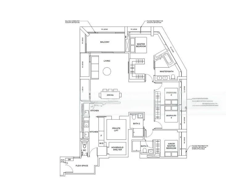 4 Bed Condo for Sale in  The Reserve Residences / Bukit V - Image 4