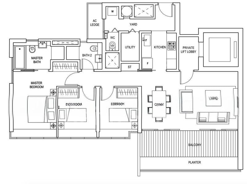 3 Bed Condo for Rent in  Skyline Residences - Image 12