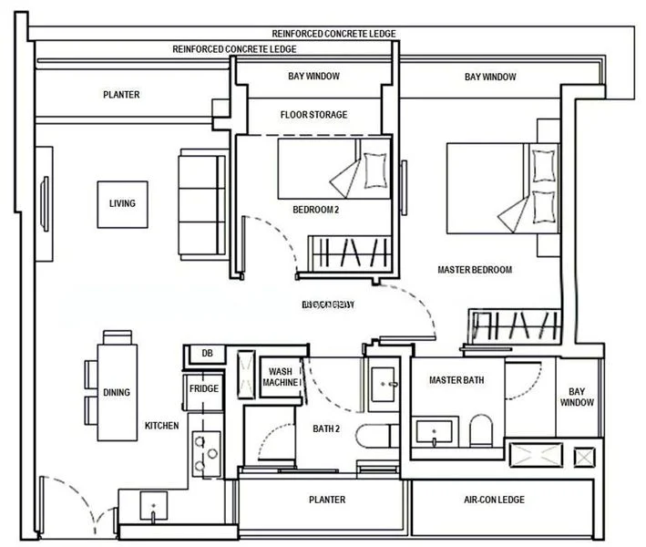 2 Bed Condo for Rent in  D'nest - Image 13