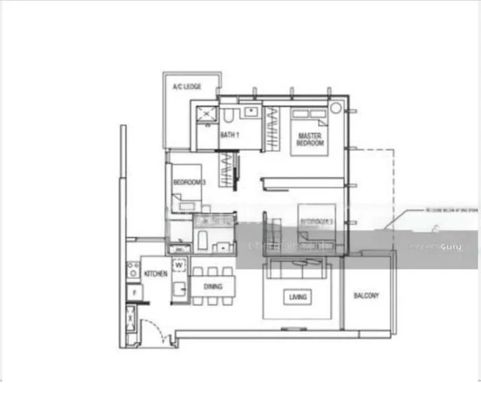 3 Bed Apartment (Condo) for Rent in  Alex Residences - Image 11