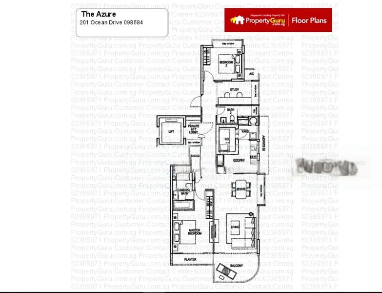 3+1 Bed Condo for Rent in  The Azure - Image 21