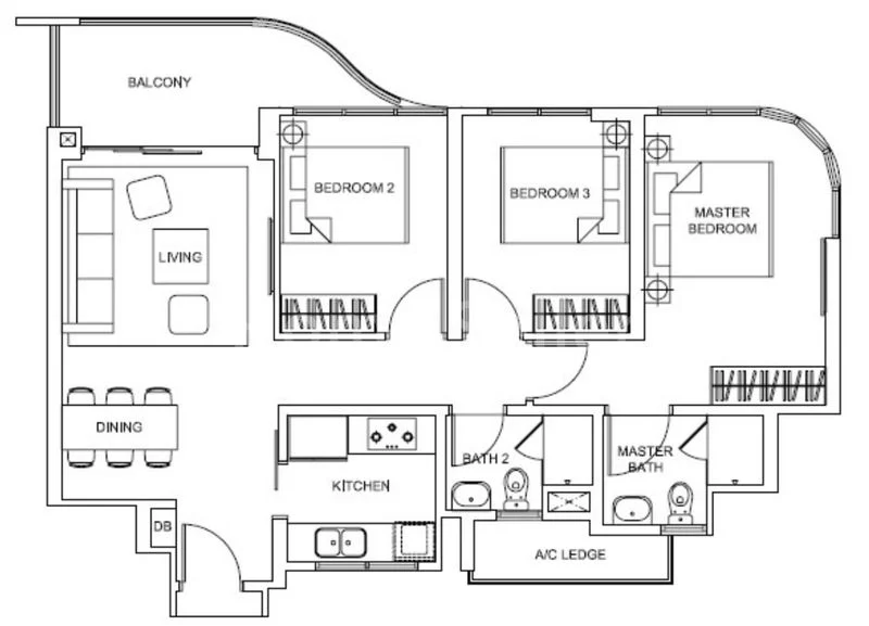 3 Bed Executive Condo for Sale in Arc At Tampines - Image 12