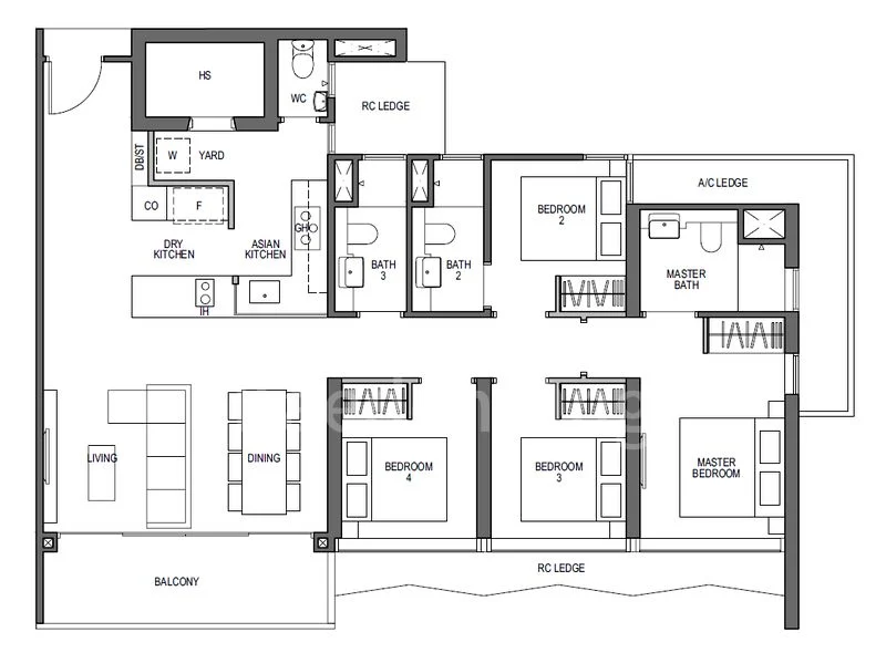 4 Bed Apartment (Condo) for Sale in Blossoms By The Park - Image 7