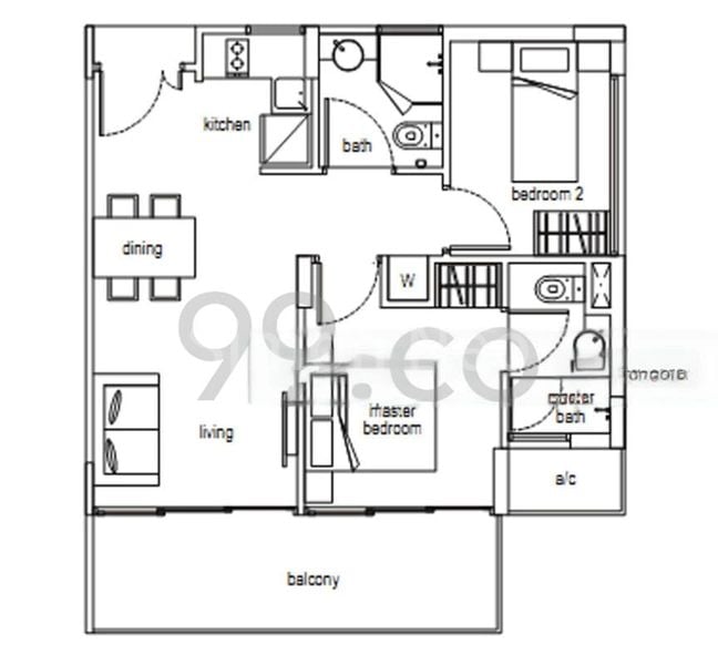 2 Bed Condo for Rent in  Jupiter 18 - Image 9
