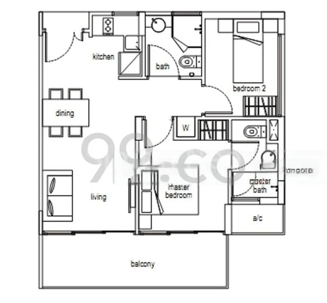 2 Bed Condo for Rent in  Jupiter 18 - Image 9