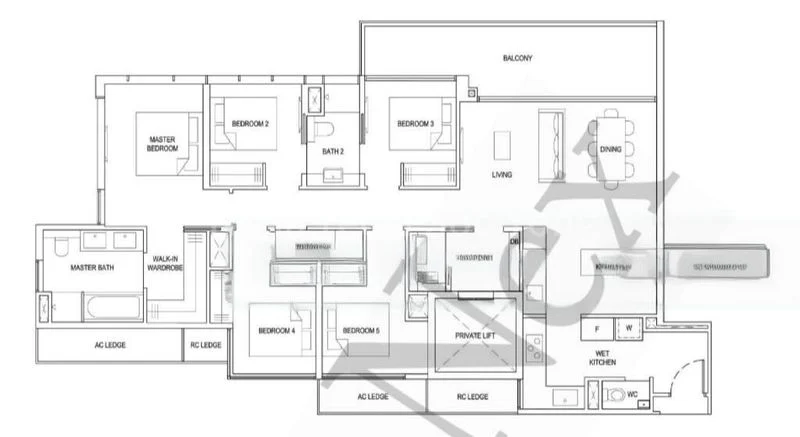 5 Bed Condo for Sale in  The Florence Residences - Image 9