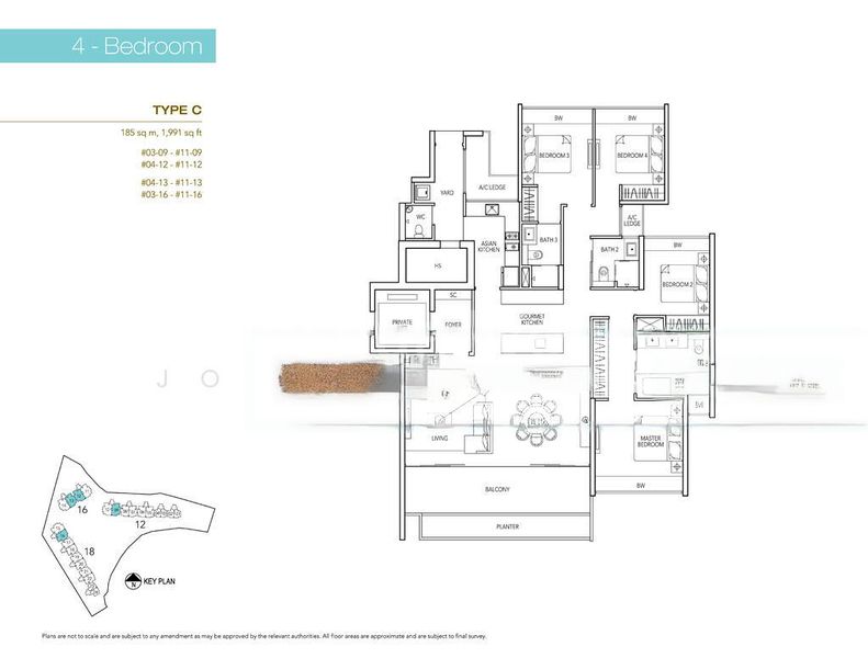 4 Bed Condo for Rent in  Parvis - Image 11