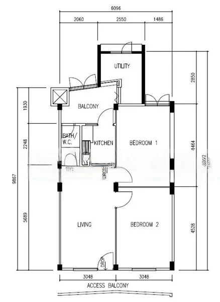 3 Room (3S) HDB for Sale in  93 Jalan Dua - Image 7