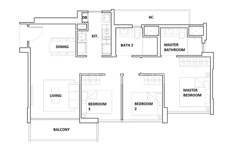 3 Bed Executive Condo for Rent in  The Vales - Image 15
