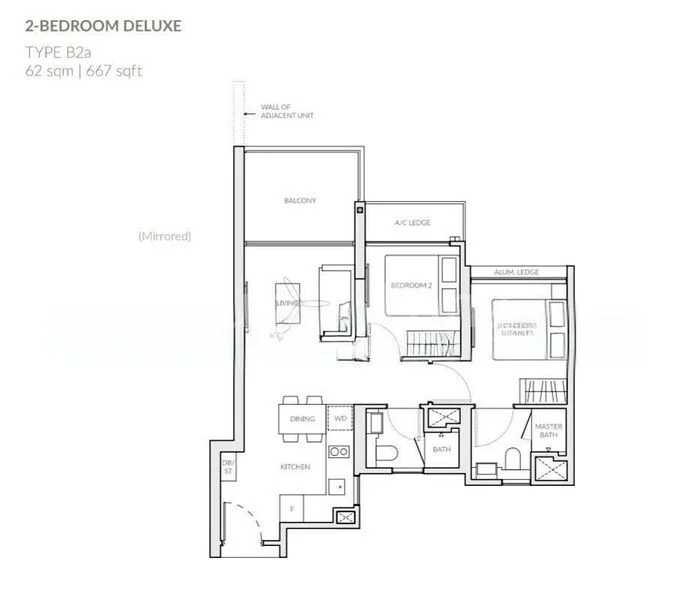 2 Bed Apartment (Condo) for Rent in  The Woodleigh Residences / The Woodleigh Mall - Image 10