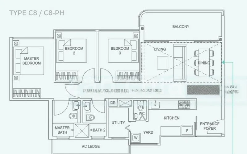 3 Bed Executive Condo for Sale in  Hundred Palms Residences - Image 14