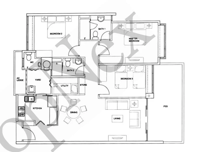 3+1 Bed Condo for Sale in  The Raintree - Image 6