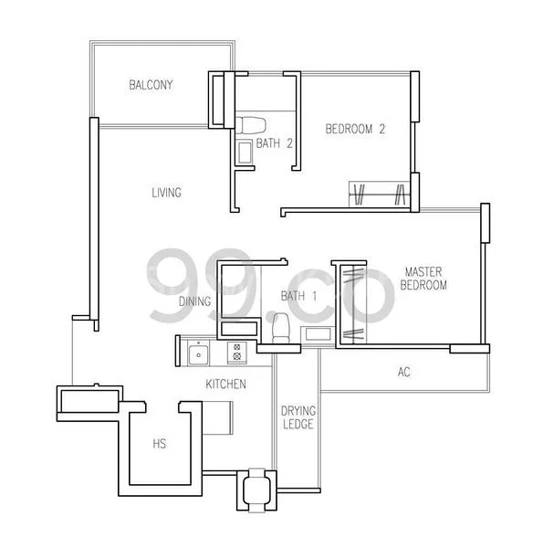2 Bed Condo for Rent in  A Treasure Trove - Image 10