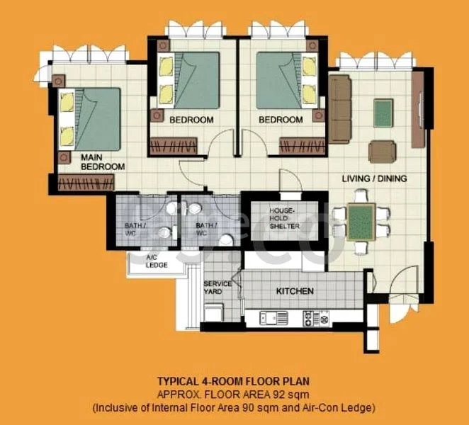 4 Room (4A) HDB for Sale in 634B Senja Road - Image 6