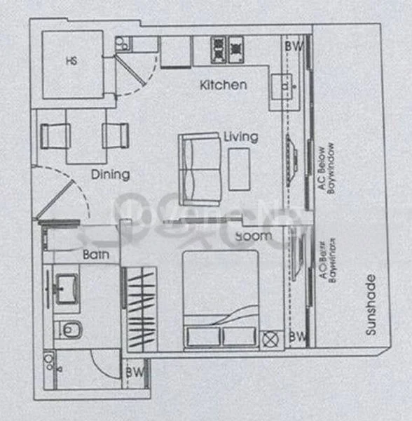1 Bed Apartment (Condo) for Rent in The Axis - Image 7
