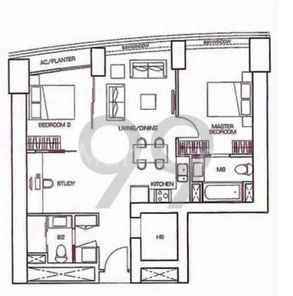 2 Bed Apartment (Condo) for Sale in The Sail @ Marina Bay - Image 8