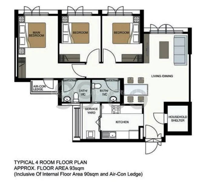 Common Room (HDB) for Rent in  120B Edgedale Plains - Image 6