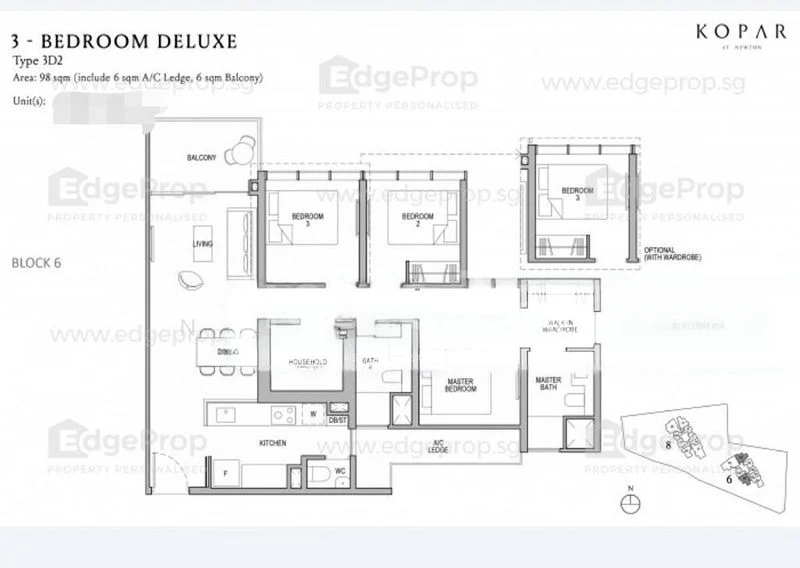 3 Bed Condo for Rent in  Kopar At Newton - Image 14